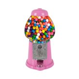 Retro Pink Gumball Bank - Classic 11 Inch Metal and Glass Toy