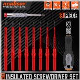 Insulated Magnetic Tip Screwdriver Set - 10 Pieces for Electricians