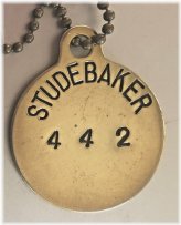 Studebaker Brass Factory Tag