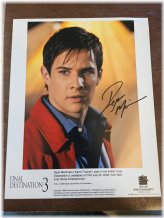Final Destination 3 Hand-Signed Photo by Ryan Merriman