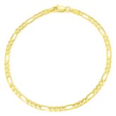 Figaro Link Gold Bracelet/Anklet with Lobster Clasp