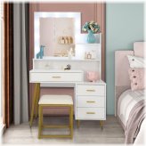 Glowing Reflection 4-Drawer Dressing Table
