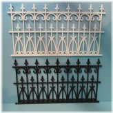 Miniature Plastic Ornate Fence Set for Dollhouse Builders