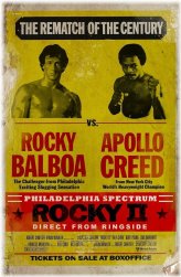 Legendary Boxing Showdown Poster: Rocky vs Apollo