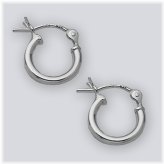 Sterling Silver Petite Hinged Hoop Earrings