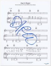 Musical Memorabilia: 'Get It Right' Autographed Sheet Music by Diplo