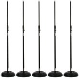 Round Base Mic Stand Set - Pack of 5