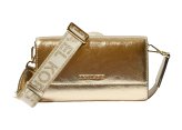 Golden Zip Around Crossbody Wallet
