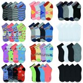 Tiny Toes Cotton Crew Socks - Pack of 6-12 Pairs, Sizes 0-8