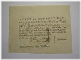 Connecticut Pay Table Office Colonial Currency Note Bill - Wadsworth/Mosley (1782)