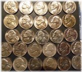 Vintage Jefferson Nickel Date Set