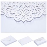 Elegant Lace-Trimmed Invitation Set