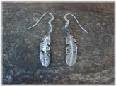 Silver Feather Dangle Earrings by Louise Joe