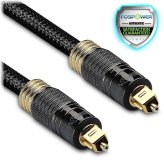 MeshTough 6FT Digital Optical Audio Cable by FosPower