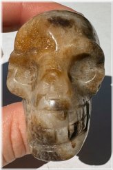 Ocean Jasper Druzy Vug Skull