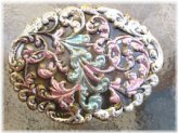 Antique Filigree Brass French Clip Barrette