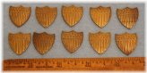 1930s Stamped Brass Star Spangled Shield Army Pins Set