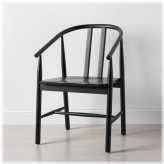 Handcrafted Black Wood Chair by Hearth & Hand with Magnolia