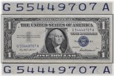1957 $1 Silver Certificate Mismatched Serial Number