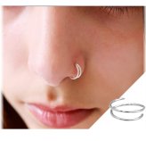 Spiral Double Nose Hoop for Women - Piercing Jewelry