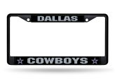 Cowboys Metal License Plate Frame