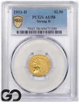 Distinguished 1911-D Gold Indian Quarter Eagle