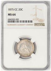Carson City 1875 20c MS64 NGC 948431-8 Coin