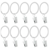 White Metal Ring Clips Set