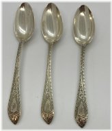 Engraved Sterling Silver Demitasse Spoon Set