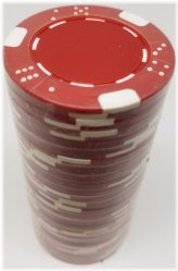 Double Dice Red Clay Composite Poker Chips