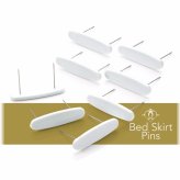 StayPut Bedskirt Fasteners - Set of 8 Plastic Head Pins for Neat and Tidy Dust Ruffles