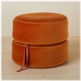 Rustic Round Opal Pouf