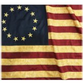 Tea Stained Betsy Ross Flag - Vintage Style USA Memorabilia