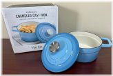 Enameled Cast Iron Round Casserole Pot in Blue by Martha Stewart