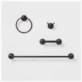 Black Casual Bath Hardware Set by Threshold