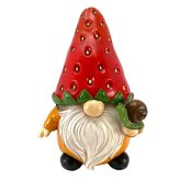 Enchanted Orchard Gnome with Snail Companion