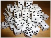 White 16mm D6 Dice Set