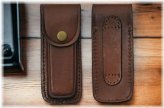 Snap-Button Leather Sheath for 5" Folding Knives