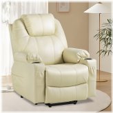 ComfortMax Recliner with Massage and Heat in White