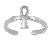 Ankh Silver Toe Ring