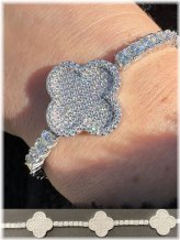 Silver Clover Tennis Bracelet