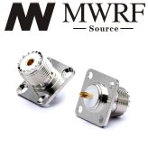 Panel-Mount UHF Female Connector Set