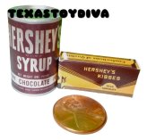 Retro Chocolate Syrup Can and Kisses Box Miniatures