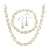 Radiant Pearl Trio in Sterling Silver