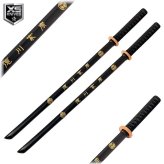 Black Bokken Kendo Practice Sword Set