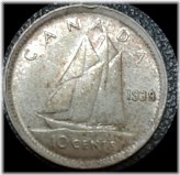 Canadian Silver Dime - 1939 Edition