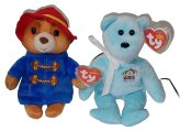 Regal British Beanie Duo - Queen Elizabeth II and Paddington Bear (New with Tags)