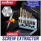 Cobalt Extractor Set for Broken Screws and Bolts