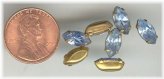 Sapphire Navette Rhinestone Cabochons