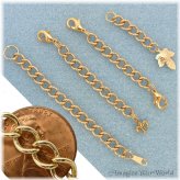 Golden Link Necklace Extender for Statement Jewelry - Customizable Options Available